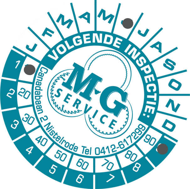 MG Service Keuringssticker
